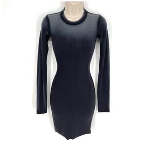 Cotton Citizen NEW Women's Verona Crew Long Sleeves Mini Dress Size S Black Cast